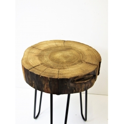Stolik podręczny z plastra drewna dębowego 32cm